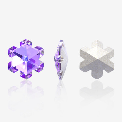 Ice Flower Tipped Gemstone| K9 Glass, fancy stone | jewelry accessorie | crystal | rhinestone