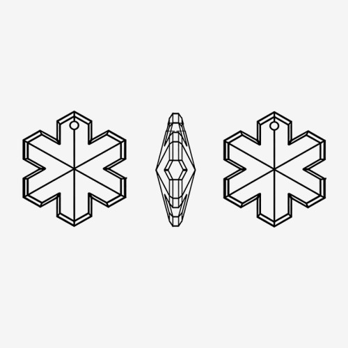 Ice Flower Tipped Gemstone| K9 Glass, fancy stone | jewelry accessorie | crystal | rhinestone