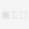 Embossed Princess Cut Gemstone | K9 Glass, fancy stone | jewelry accessorie | crystal | rhinestone