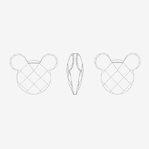 Elf Mouse Shaped Pointed-Back Stone| K9 Glass, fancy stone | jewelry accessorie | crystal | rhinestone