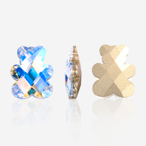 Bear Cub Shaped Pointed-Back Gemstone | K9 Glass, fancy stone | jewelry accessorie | crystal | rhinestone