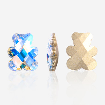 Bear Cub Shaped Pointed-Back Gemstone | K9 Glass, fancy stone | jewelry accessorie | crystal | rhinestone