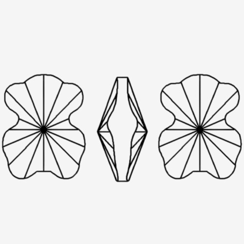 Bear Cub Shaped Pointed-Back Gemstone | K9 Glass, fancy stone | jewelry accessorie | crystal | rhinestone