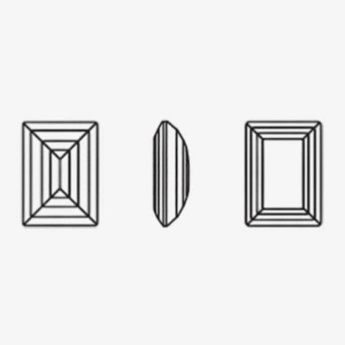 Rectangular Flat Right Angle Facet | K9 Glass, fancy stone | jewelry accessorie | crystal | rhinestone