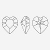 Pointed bottom heart | K9 Glass, fancy stone | jewelry accessorie | crystal | rhinestone