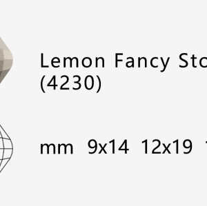 Lemon Fancy Stone | K9 Glass, fancy stone | jewelry accessorie | crystal | rhinestone