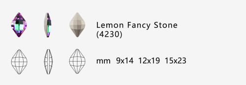 Lemon Fancy Stone | K9 Glass, fancy stone | jewelry accessorie | crystal | rhinestone