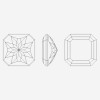 Octagonal Square Lotus Carving | K9 Glass, fancy stone | jewelry accessorie | crystal | rhinestone