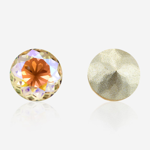 Round Lotus Carving | K9 Glass, fancy stone | jewelry accessorie | crystal | rhinestone