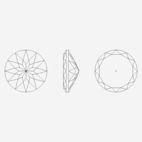 Round Lotus Carving | K9 Glass, fancy stone | jewelry accessorie | crystal | rhinestone