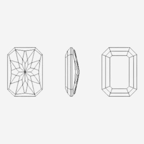 Octagonal Lotus Carving | K9 Glass, fancy stone | jewelry accessorie | crystal | rhinestone