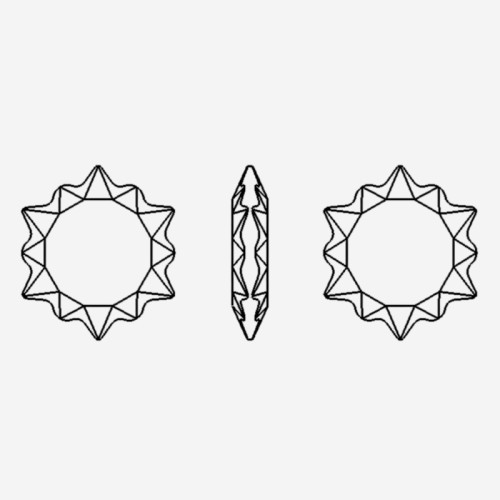 Hexagon Magic Mirror| K9 Glass, fancy stone | jewelry accessorie | crystal | rhinestone