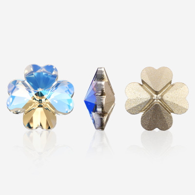 Heart Four-leaf clover| K9 Glass, fancy stone | jewelry accessorie | crystal | rhinestone