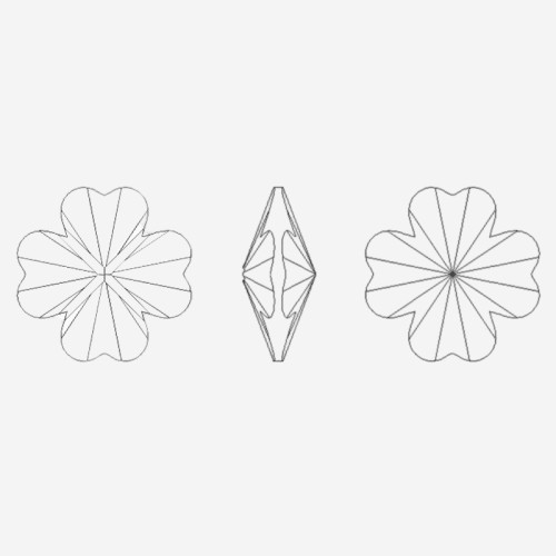 Heart Four-leaf clover| K9 Glass, fancy stone | jewelry accessorie | crystal | rhinestone