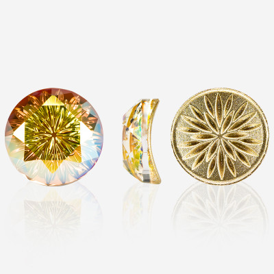 Round Arc Carving| K9 Glass, fancy stone | jewelry accessorie | crystal | rhinestone