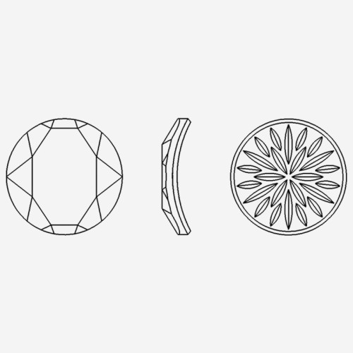 Round Arc Carving| K9 Glass, fancy stone | jewelry accessorie | crystal | rhinestone