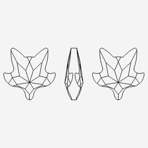 Fox Fncy Stone| K9 Glass, fancy stone | jewelry accessorie | crystal | rhinestone