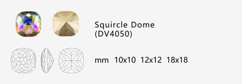 Squircle Dome | K9 Glass, fancy stone | jewelry accessorie | crystal | rhinestone