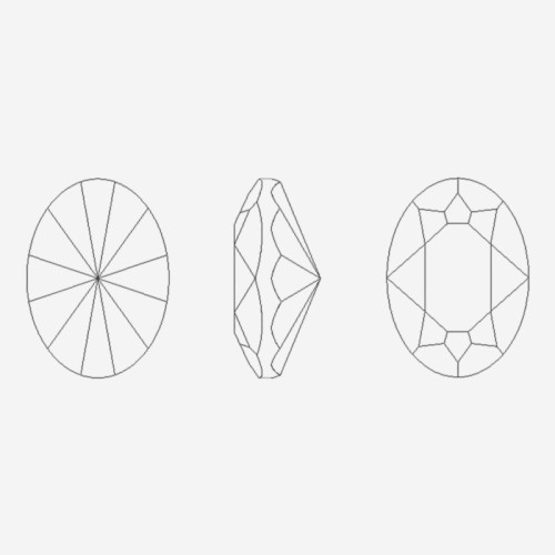 Oval Millennium | K9 Glass, fancy stone | jewelry accessorie | crystal | rhinestone