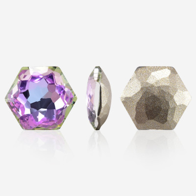 Hexagonal Bauhinia flower| K9 Glass, fancy stone | jewelry accessorie | crystal | rhinestone