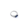 925 Sterling Silver Lab-Created Blue Sapphire Ring | 5 × 11 mm Pear Brilliant Cut