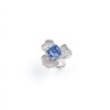 925 Sterling Silver Lab-Created Cornflower Blue Sapphire Ring | Oval Brilliant Cut | Baguette-Accent Shoulders