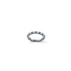 925 Sterling Silver Lab-Created Blue Sapphire Eternity Band Ring | Alternating Round Brilliant-Cut Stones