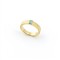 925 Sterling Silver Lab-Created Paraiba-Color Green Garnet Ring | Rounded-Rectangle Center | Ribbed Band