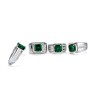 925 Sterling Silver Lab-Created Emerald Ring | Pear-Cut Green Gemstone | Elegant Fine Jewelry