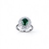 925 Sterling Silver Lab-Created Emerald Ring | Oval-Cut Green Gemstone | Timeless Elegance