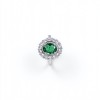 925 Sterling Silver Lab-Created Emerald Ring | Oval-Cut Green Gemstone | Timeless Elegance