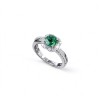 925 Sterling Silver Lab-Created Emerald Ring | Green Gemstone | Classic Elegant Jewelry