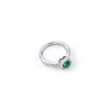 925 Sterling Silver Lab-Created Emerald Ring | Green Gemstone | Classic Elegant Jewelry