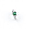 925 Sterling Silver Lab-Created Emerald Ring | Green Gemstone | Classic Elegant Jewelry