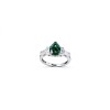925 Sterling Silver Lab-Created Emerald Ring | Green Gemstone | Elegant Statement Jewelry
