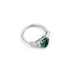 925 Sterling Silver Lab-Created Emerald Ring | Green Gemstone | Elegant Statement Jewelry