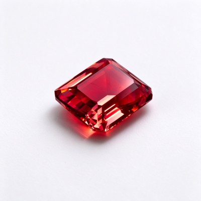 Lab Grown Ruby Gemstone, 12x12mm Square Asscher Cut, Loose Red Ruby for Custom Rings, Pendants and Jewelry Making