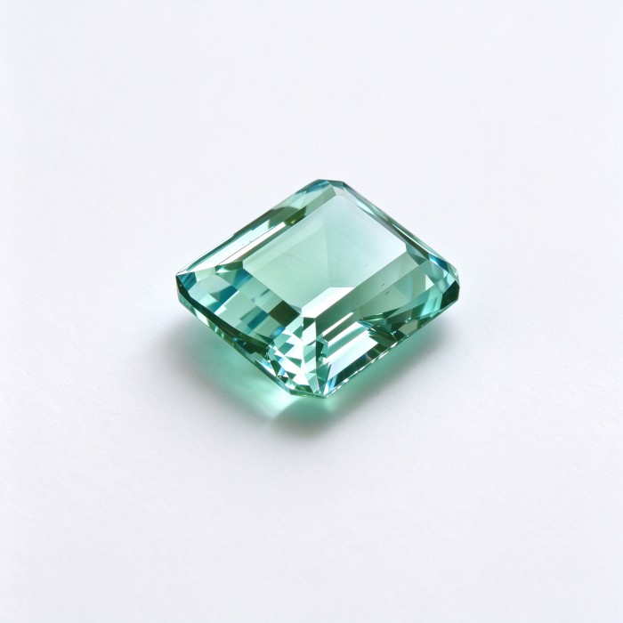 Mint Green Sapphire | Durable Gemstone | Lab-Created, Square Asscher Cut, 12x12mm, Mint Green | Rings, Pendants, Custom Jewelry