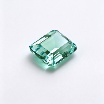 Mint Green Sapphire | Durable Gemstone | Lab-Created, Square Asscher Cut, 12x12mm, Mint Green | Rings, Pendants, Custom Jewelry