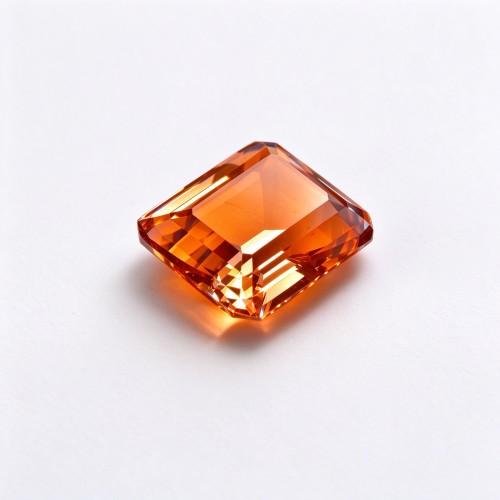 Orange Fanta Sapphire | Durable Gemstone | Lab-Created, Square Asscher Cut, 14x14mm, Orange | Rings, Pendants, Custom Jewelry