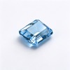 Aquamarine Gemstone, Lab-Created, 12mm Square Asscher Cut, Loose Aquamarine for Custom Rings, Pendants and Jewelry Making
