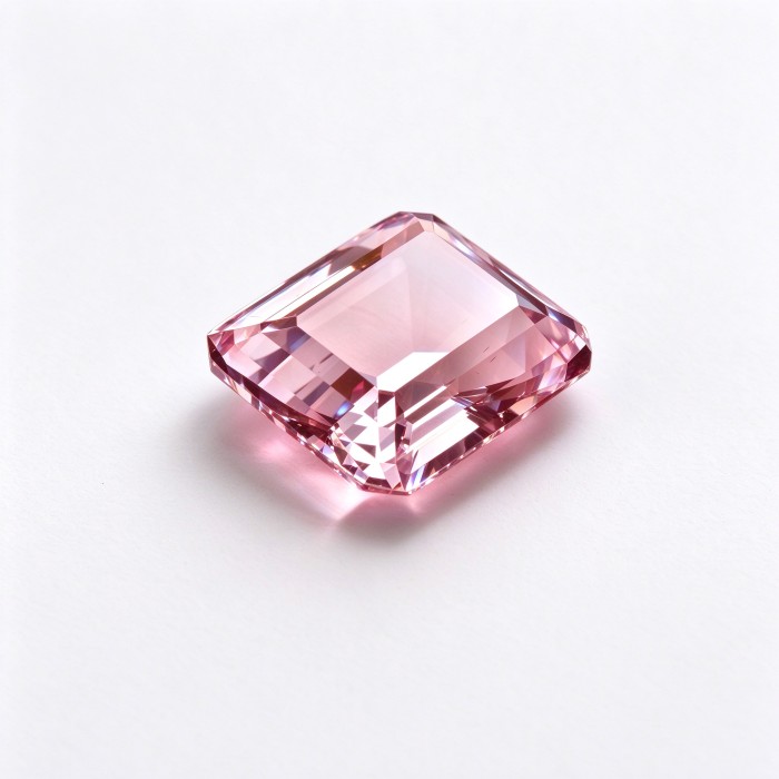 Pink Sapphire | Durable Gemstone | Lab-Created, Square Asscher Cut, 12x12mm, Cherry Blossom Pink | Rings, Pendants, Custom Jewelry