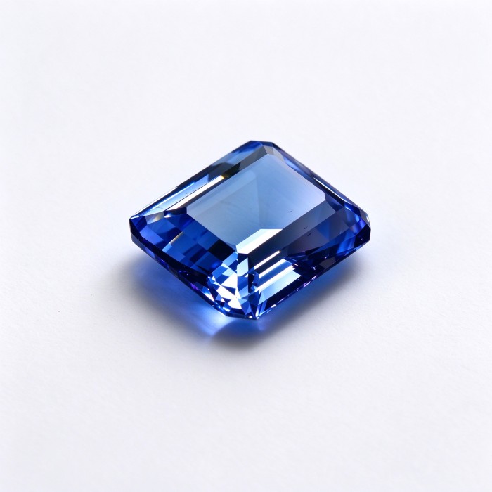 Royal Blue Sapphire Gemstone, Lab-Created, 12mm Square Asscher Cut, Loose Blue Sapphire for Custom Rings, Pendants and Jewelry Making