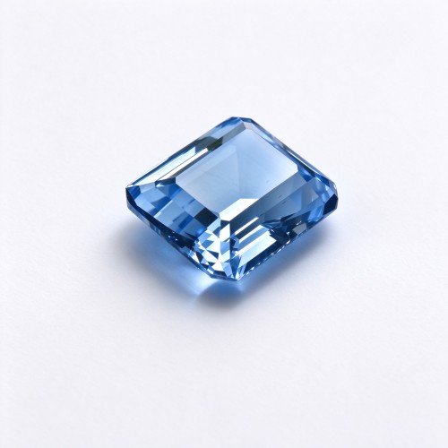 Cornflower Blue Sapphire Gemstone, Lab-Created, 12mm Square Asscher Cut, Loose Blue Sapphire for Custom Rings, Pendants and Jewelry Making