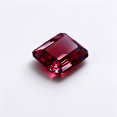 Lab Grown Ruby Gemstone, 12x12mm Square Asscher Cut, Loose Red Ruby for Custom Rings, Pendants and Jewelry Making