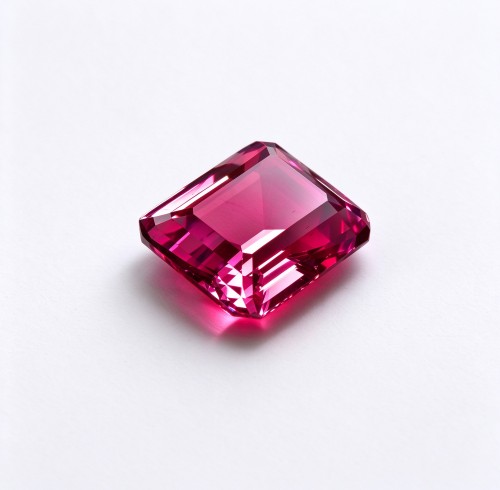 Hot Pink Sapphire | Durable Gemstone | Lab-Created Corundum, Square Asscher Cut, 12x12mm, Hot Pink | Rings, Pendants, Custom Jewelry
