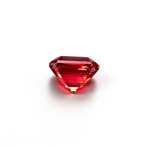 Lab Grown Ruby Gemstone, 12x12mm Square Asscher Cut, Loose Red Ruby for Custom Rings, Pendants and Jewelry Making