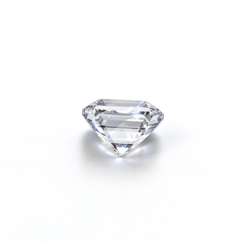 White Sapphire | Durable Gemstone | Lab-Created, Square Asscher Cut, 14x14mm, White | Rings, Pendants, Custom Jewelry