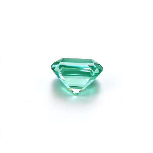 Mint Green Sapphire | Durable Gemstone | Lab-Created, Square Asscher Cut, 12x12mm, Mint Green | Rings, Pendants, Custom Jewelry