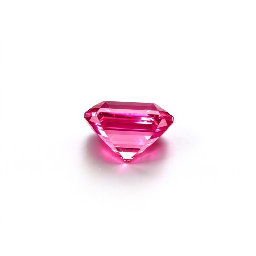 Hot Pink Sapphire | Durable Gemstone | Lab-Created Corundum, Square Asscher Cut, 12x12mm, Hot Pink | Rings, Pendants, Custom Jewelry